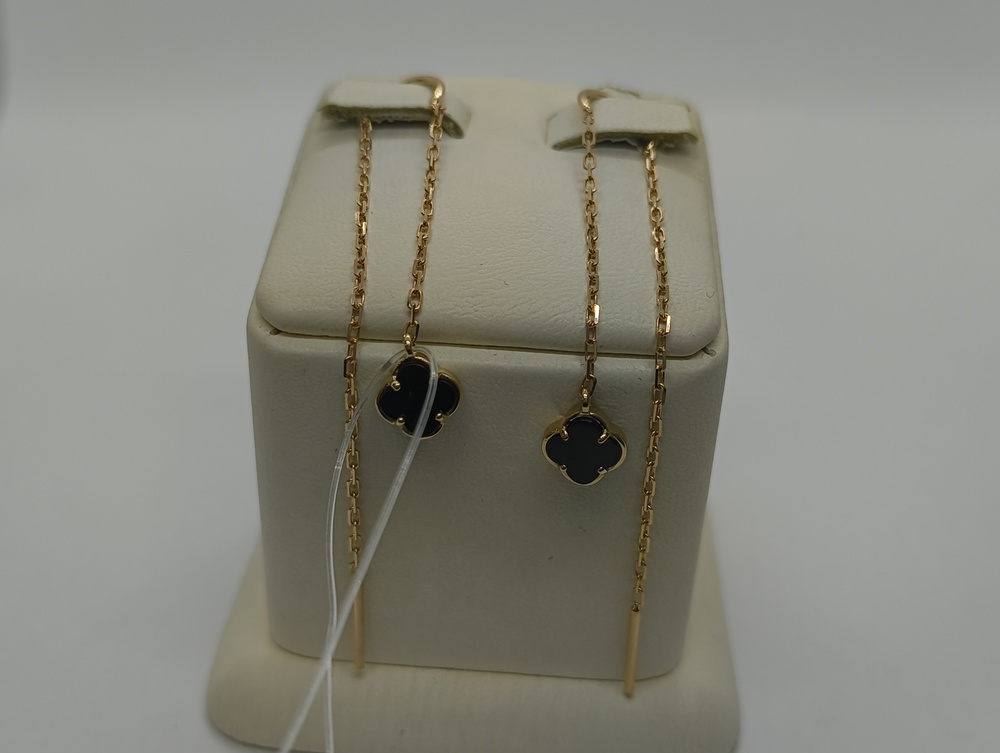 С5030прV79 СЕРЬГИ ПРОДЕВКИ с камнем (Au 585)