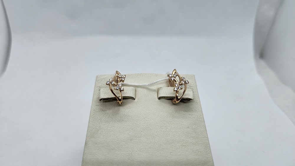 СКМИ585 СЕРЬГИ С КАМНЯМИ (Au 585)