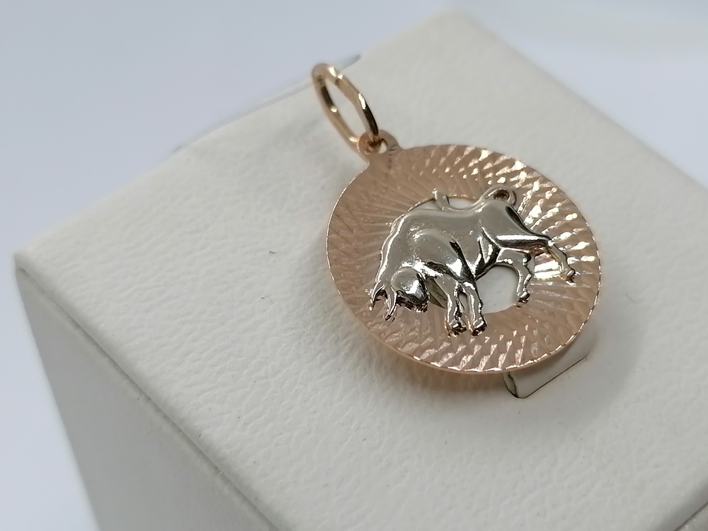 ПОДВЕСКА ЗНАК ЗОДИАКА ТЕЛЕЦ (Au 585)