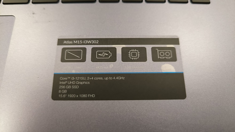 Ноутбук Dexp; Core i3-1215U, Intel UHD Graphics, 8 Гб, 256 Гб, Нет