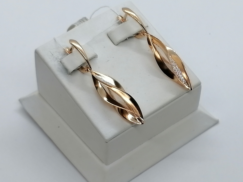 СКМИ585 СЕРЬГИ С КАМНЯМИ (Au 585)