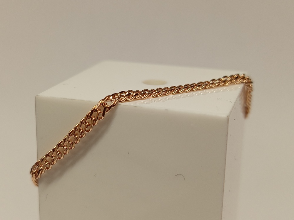 БРАСЛЕТ ПОЛНОВЕСНЫЙ Ромб двойной Au 585