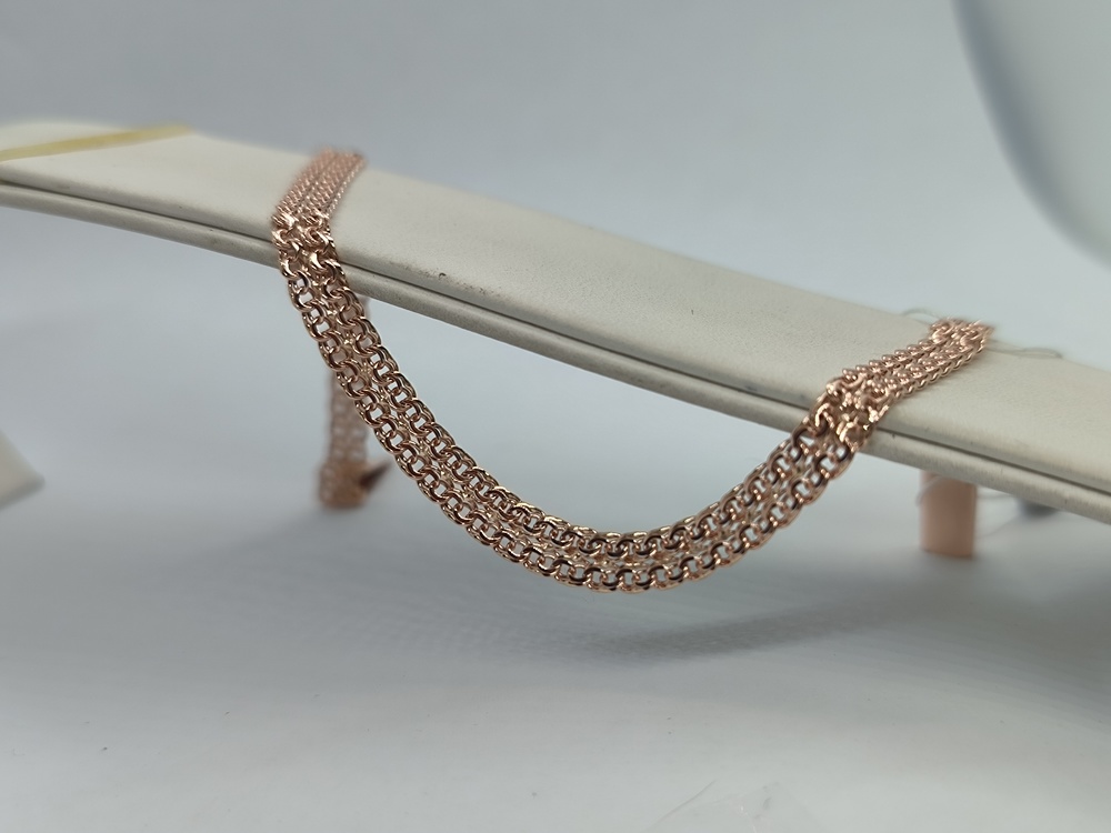 БРАСЛЕТ ПОЛНОВЕСНЫЙ Бисмарк двойной (Au 585)