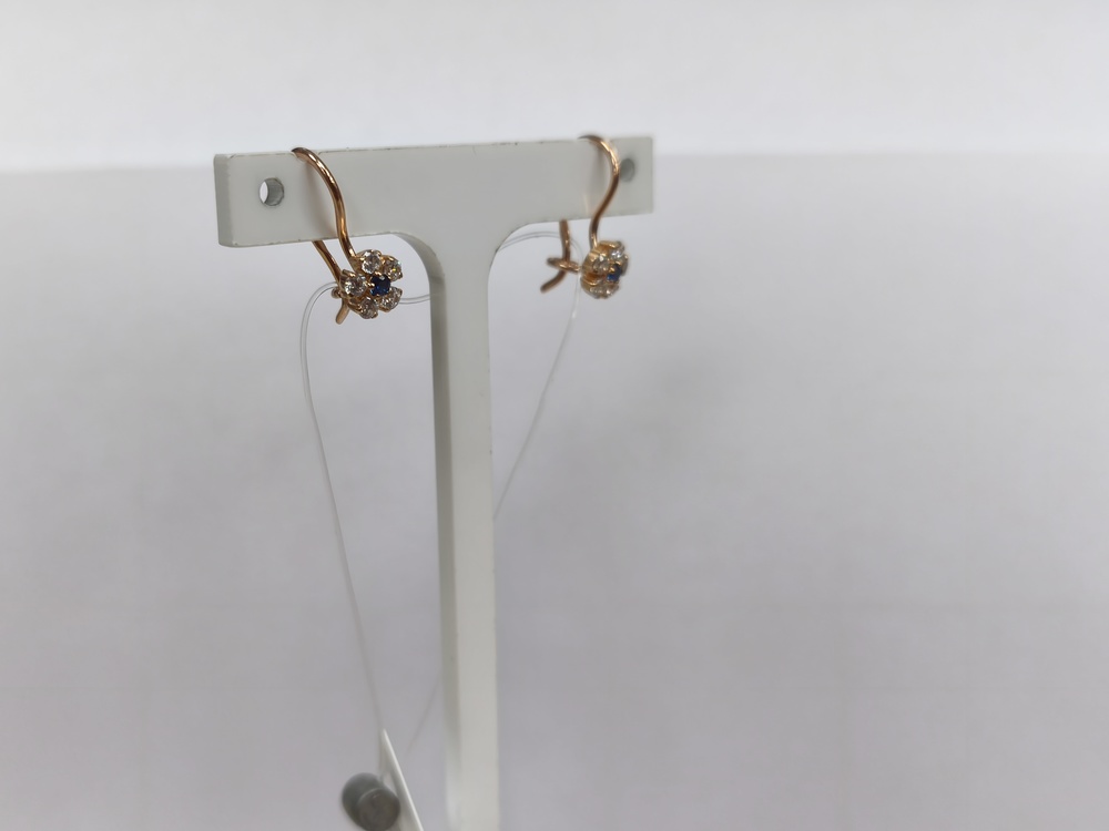 022680 СЕРЬГИ С ПЕТЕЛЬКОЙ (Au 585)