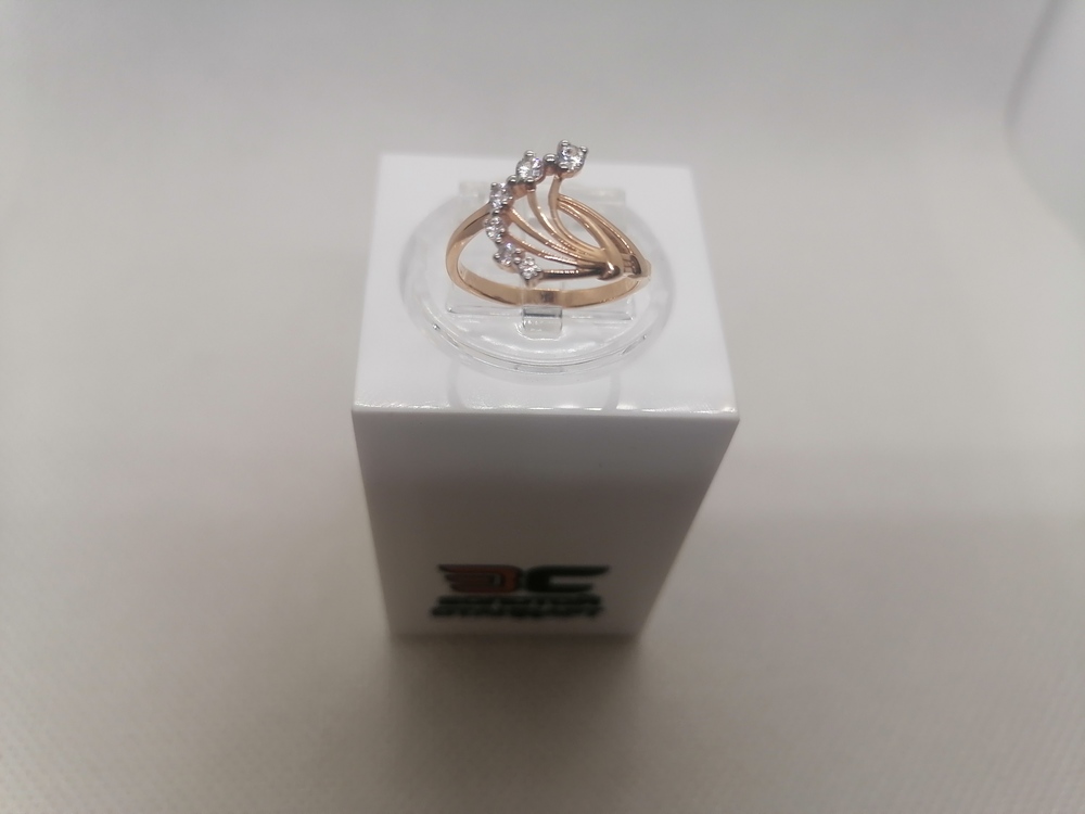 КОЛЬЦО С КАМНЯМИ (Au 585)