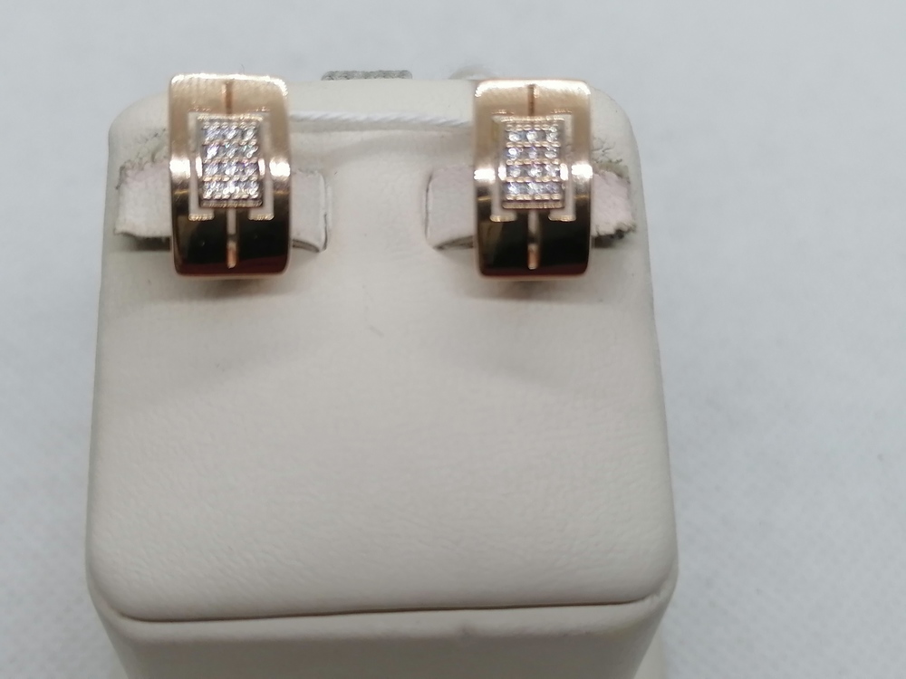 СКМИ585 СЕРЬГИ С КАМНЯМИ (Au 585)