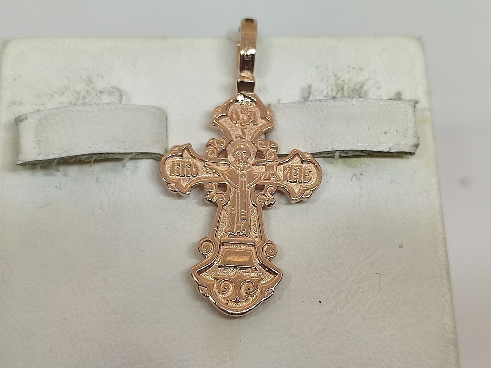 ПОДКБК585 ПОДВЕСКА КРЕСТ БЕЗ КАМНЯ (Au 585)