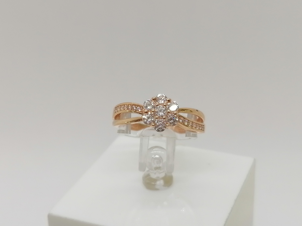 КОЛЬЦО С КАМНЯМИ (Au 585)