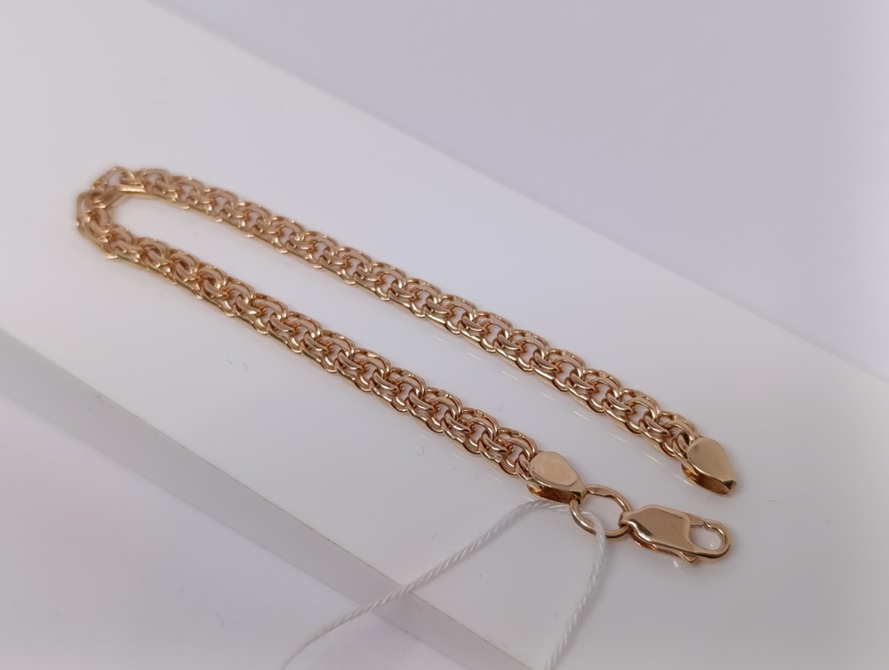 БЛБ585 БРАСЛЕТ ПОЛНОВЕСНЫЙ Бисмарк (Au 585)