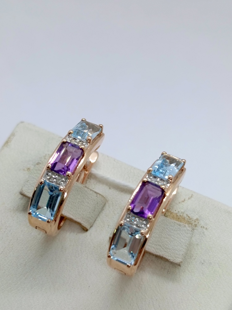 СЕРЬГИ С КАМНЯМИ (Au 585)