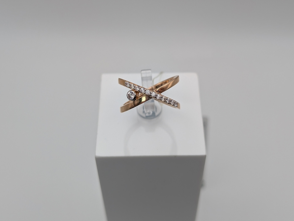 КОЛЬЦО С КАМНЯМИ (Au 585)