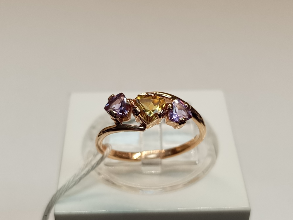 КОЛКМИ585 КОЛЬЦО С КАМНЯМИ (Au 585)