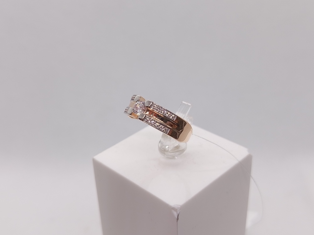 КОЛЬЦО С КАМНЯМИ (Au 585)