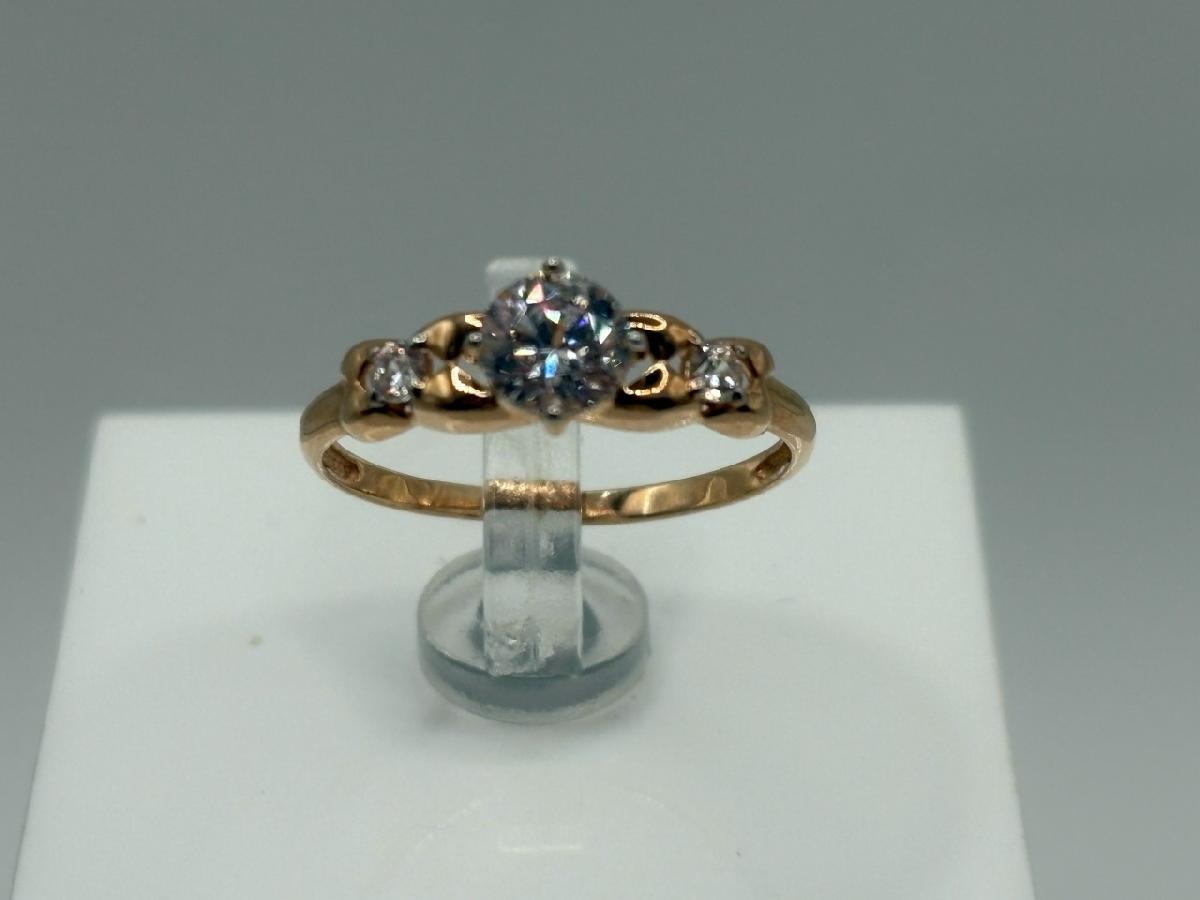 КОЛЬЦО С КАМНЯМИ (Au 585)