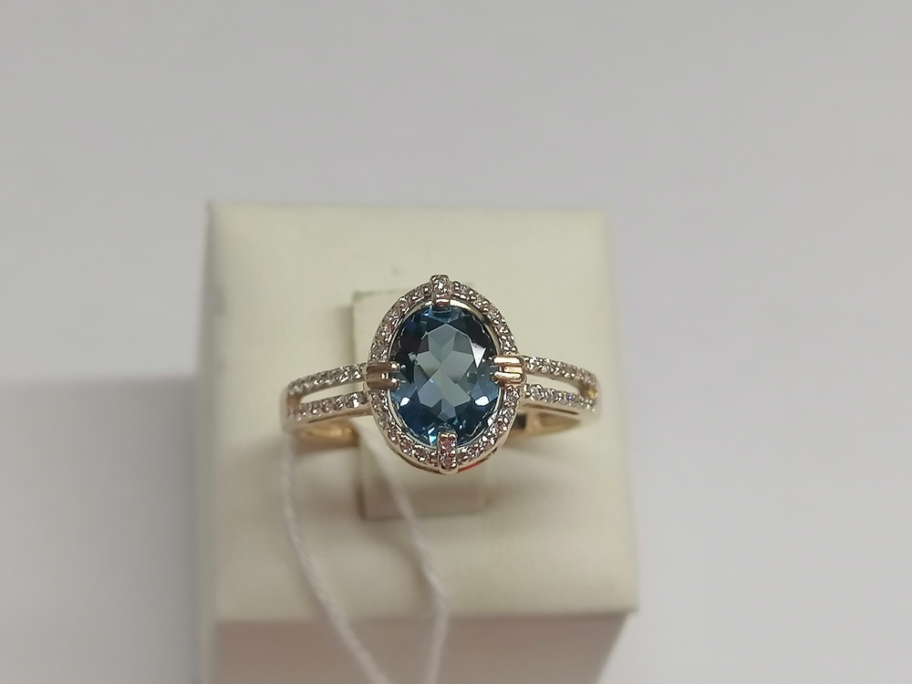 КОЛКМИ585 КОЛЬЦО С КАМНЯМИ (Au 585)