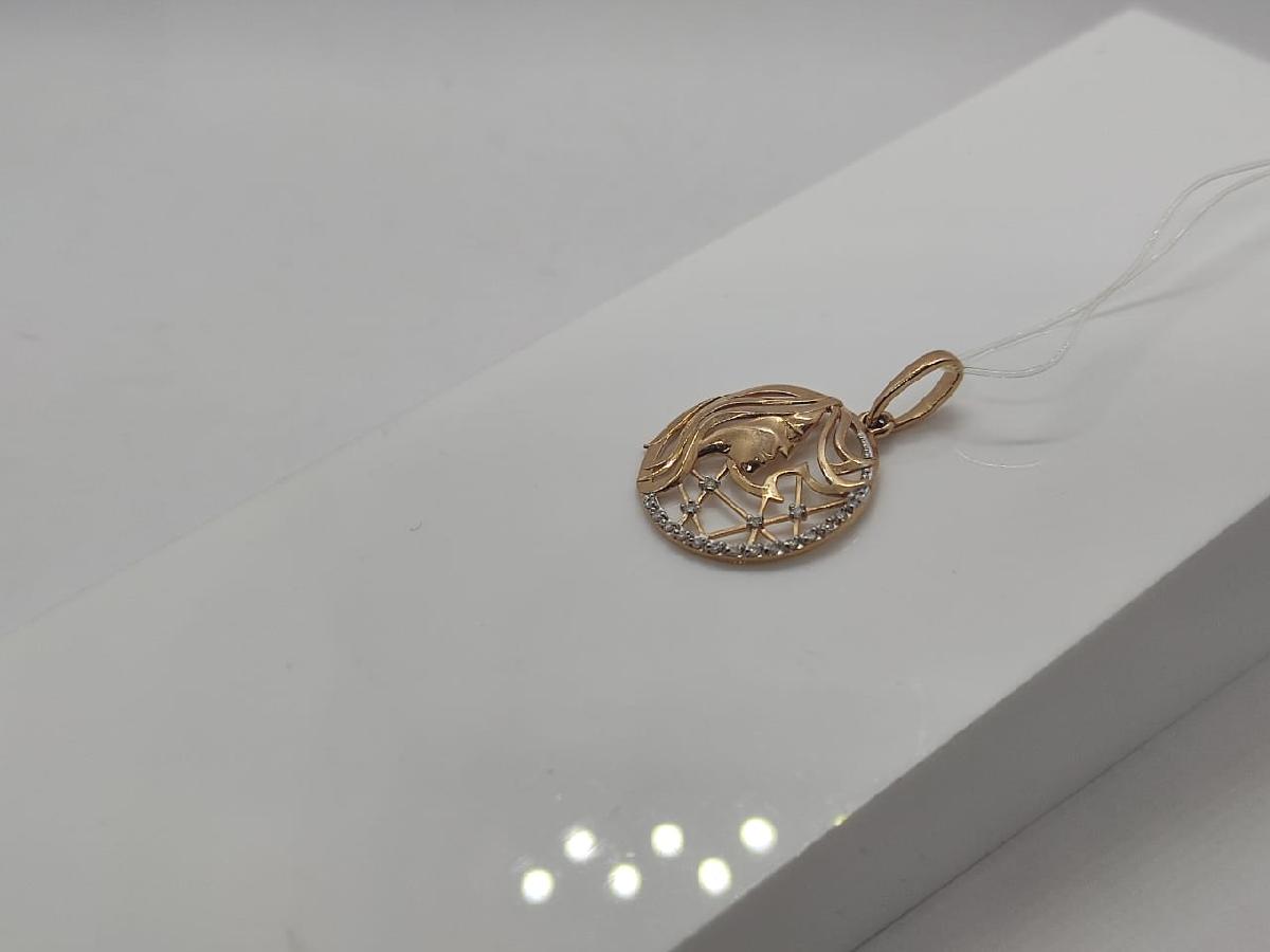 101168-1102 ПОДВЕСКА ЗНАК ЗОДИАКА ДЕВА (Au 585)