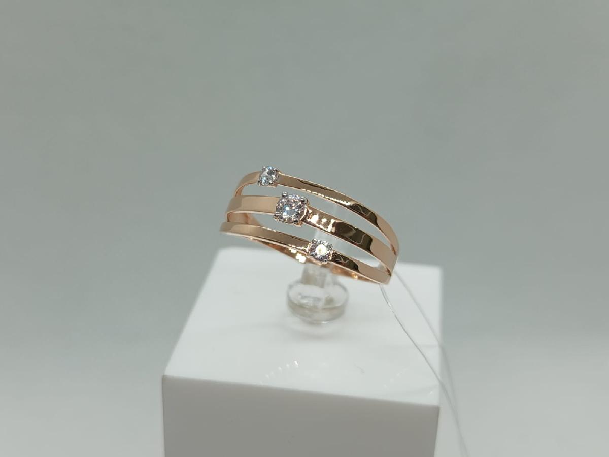 КОЛЬЦО С КАМНЯМИ (Au 585)