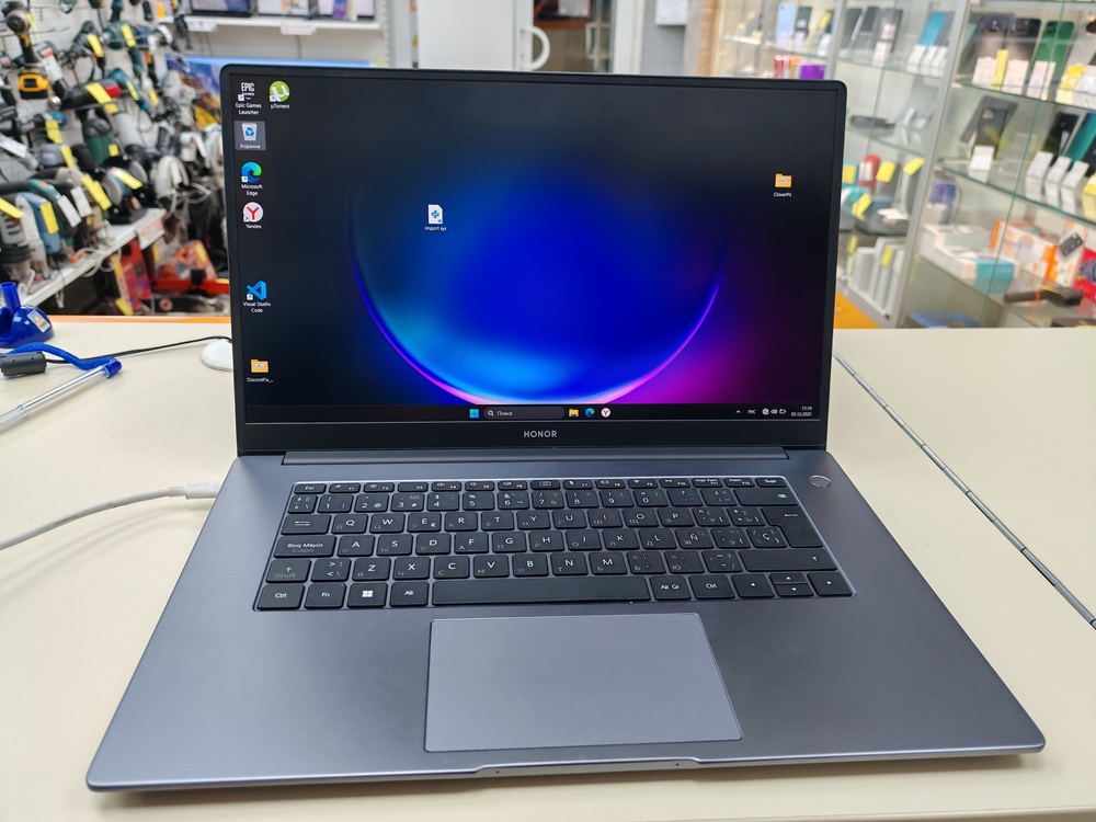 Ноутбук Honor; Ryzen 5-5500U, Radeon Graphics, 8 Гб, 512 GB, Нет