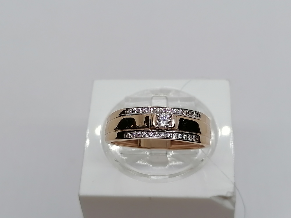 КОЛЬЦО С КАМНЯМИ (Au 585)