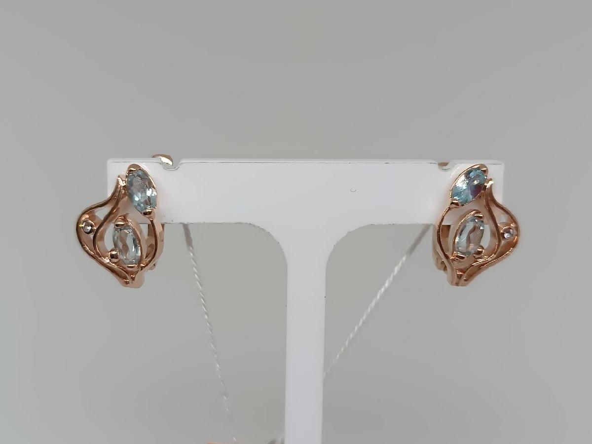 СКМИ585 СЕРЬГИ С КАМНЯМИ (Au 585)