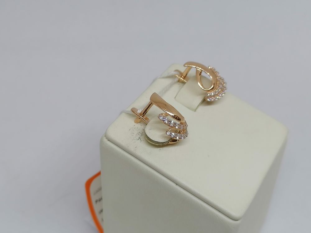 СКМИ585 СЕРЬГИ С КАМНЯМИ (Au 585)