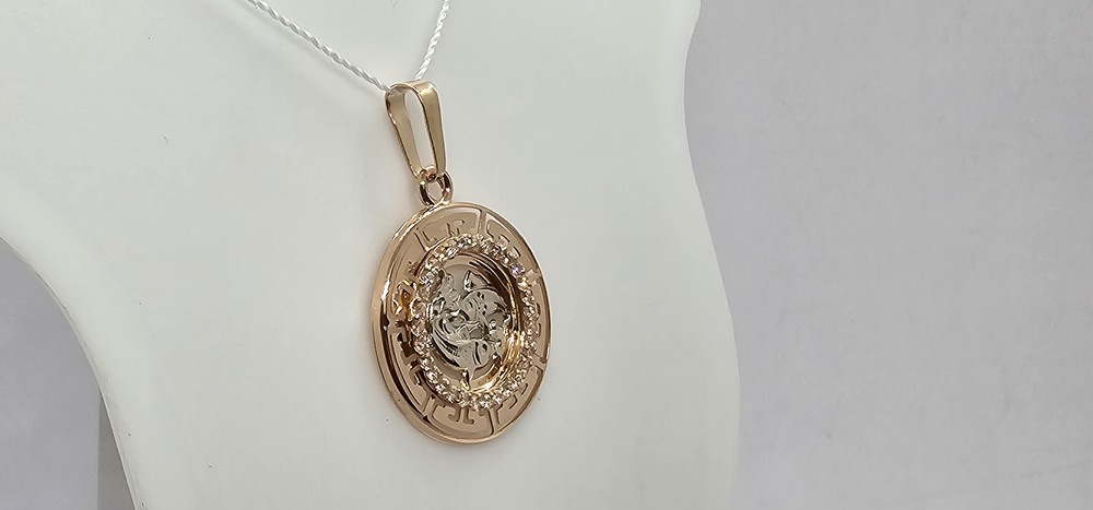 КрСВП/рыб/Ф ПОДВЕСКА ЗНАК ЗОДИАКА РЫБЫ (Au 585)