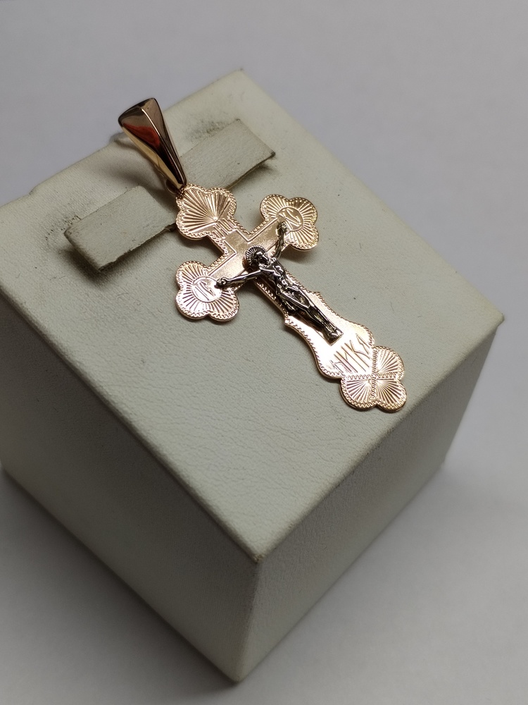 ПОДКБК585 ПОДВЕСКА КРЕСТ БЕЗ КАМНЯ (Au 585)