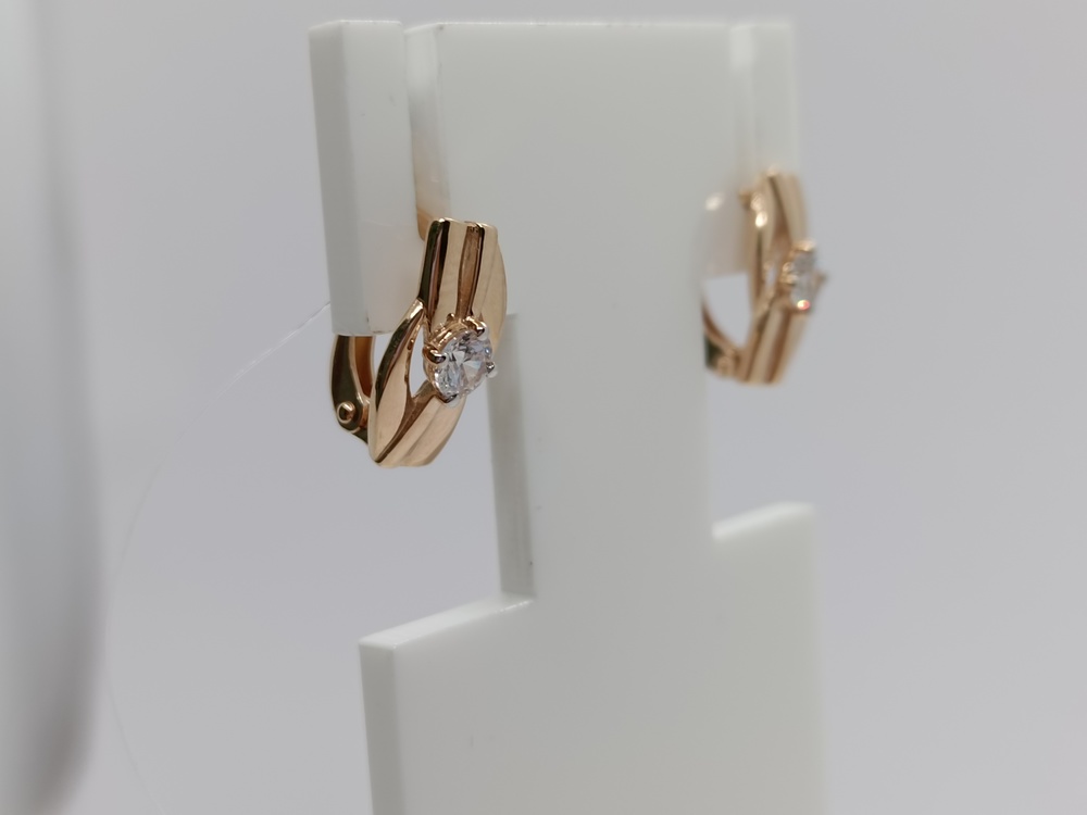 СЕРЬГИ С КАМНЕМ (Au 585)