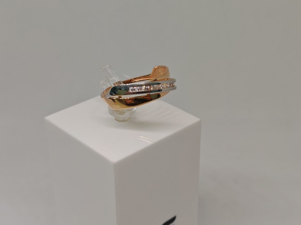 КОЛЬЦО С КАМНЯМИ (Au 585)