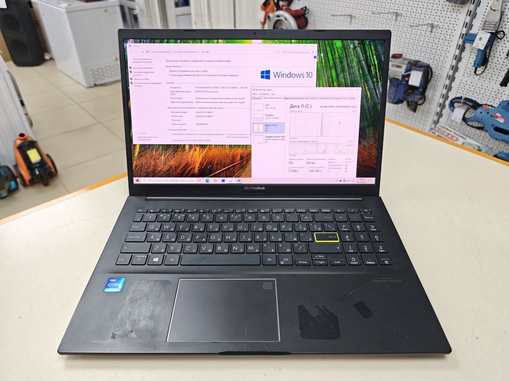 Ноутбук ASUS; i7-1165G7, Iris(R) Xe Graphics, 8 Гб, 512 GB, Нет