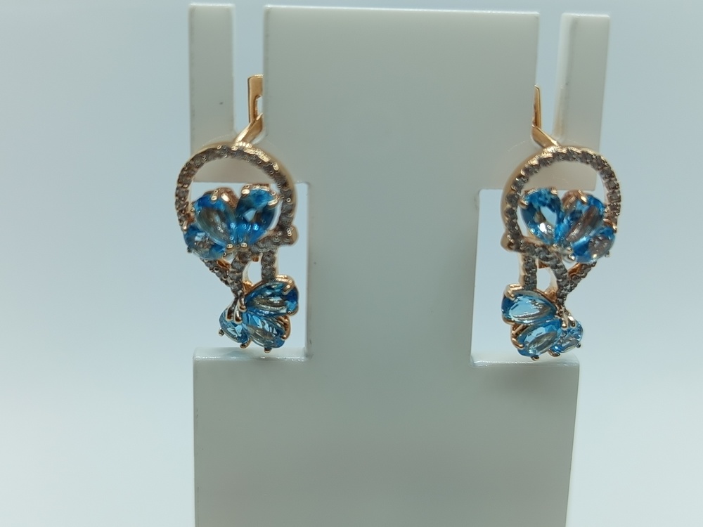 СЕРЬГИ С КАМНЯМИ (Au 585)