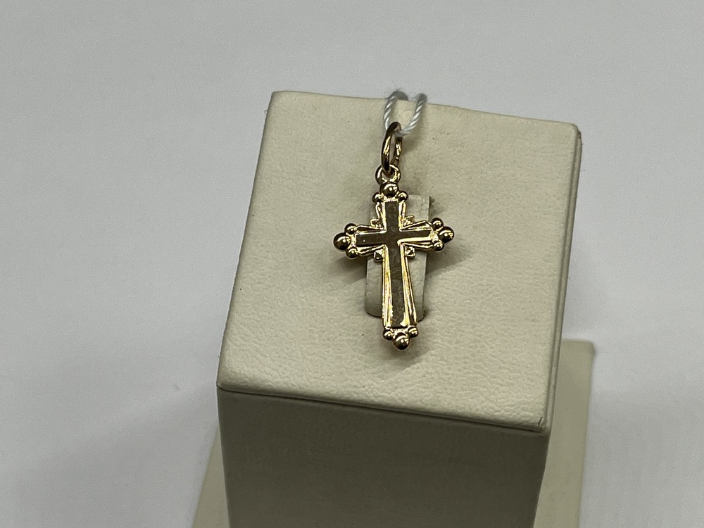 ПОДВЕСКА КРЕСТ БЕЗ КАМНЯ (Au 585)
