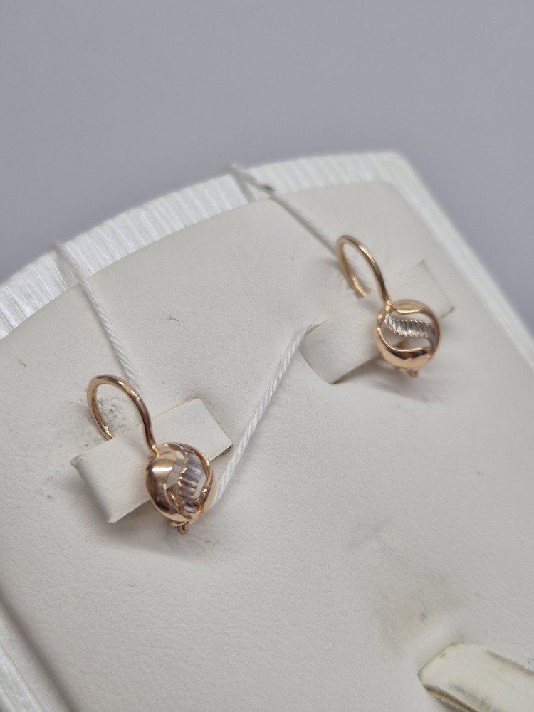 СБКМ585 СЕРЬГИ БЕЗ КАМНЯ (Au 585)