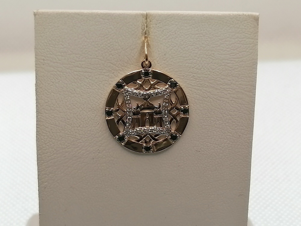 031711/ф ПОДВЕСКА С КАМНЯМИ (Au 585)