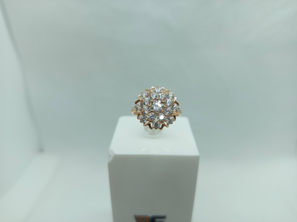 КОЛЬЦО С КАМНЯМИ (Au 585)