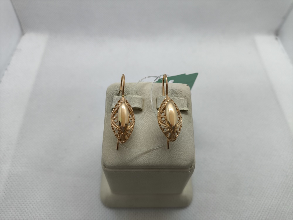 СЕРЬГИ ПЕТЕЛЬКА без камня (Au 585)