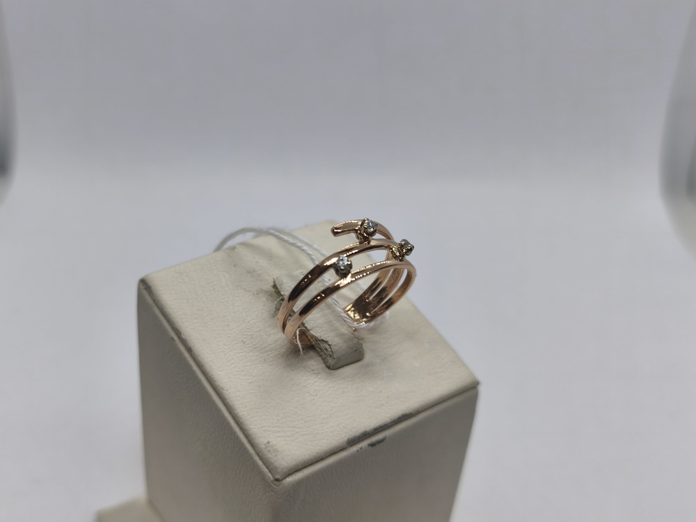 КОЛЬЦО С КАМНЯМИ (Au 585)