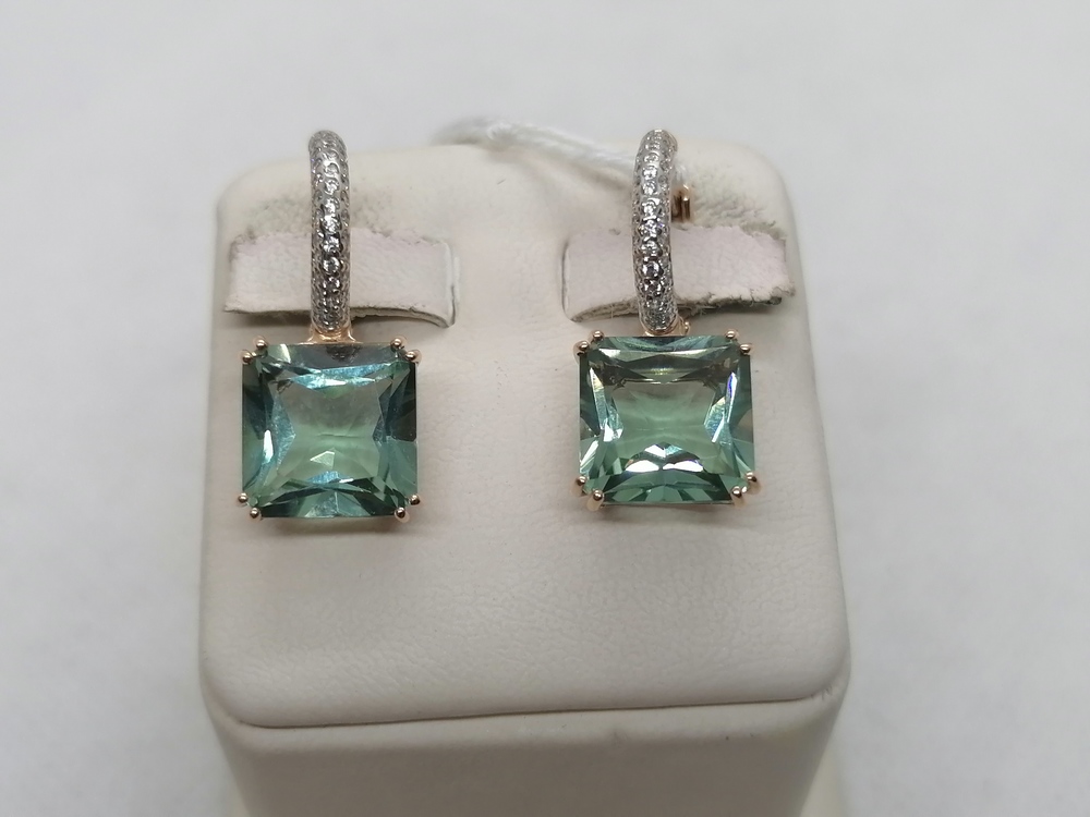 СКМИ585 СЕРЬГИ С КАМНЯМИ (Au 585)