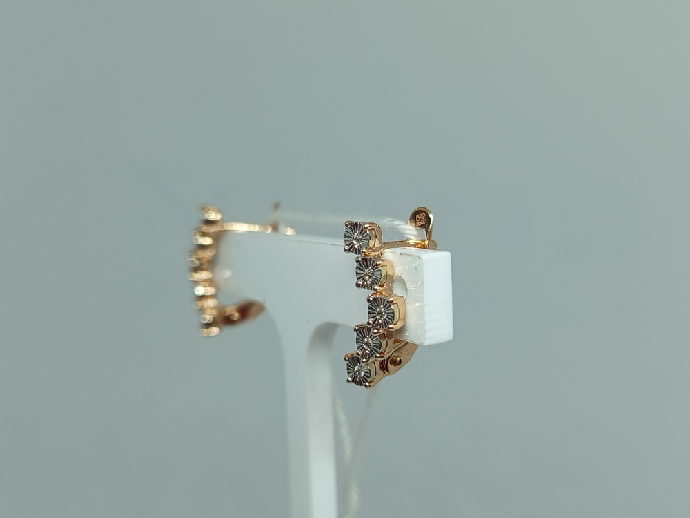 СКМИ585 СЕРЬГИ С КАМНЯМИ (Au 585)