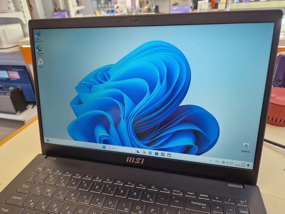 Ноутбук MSI; 1335U, Intel iris XE Graphics, 16 Гб, 512 GB, Нет