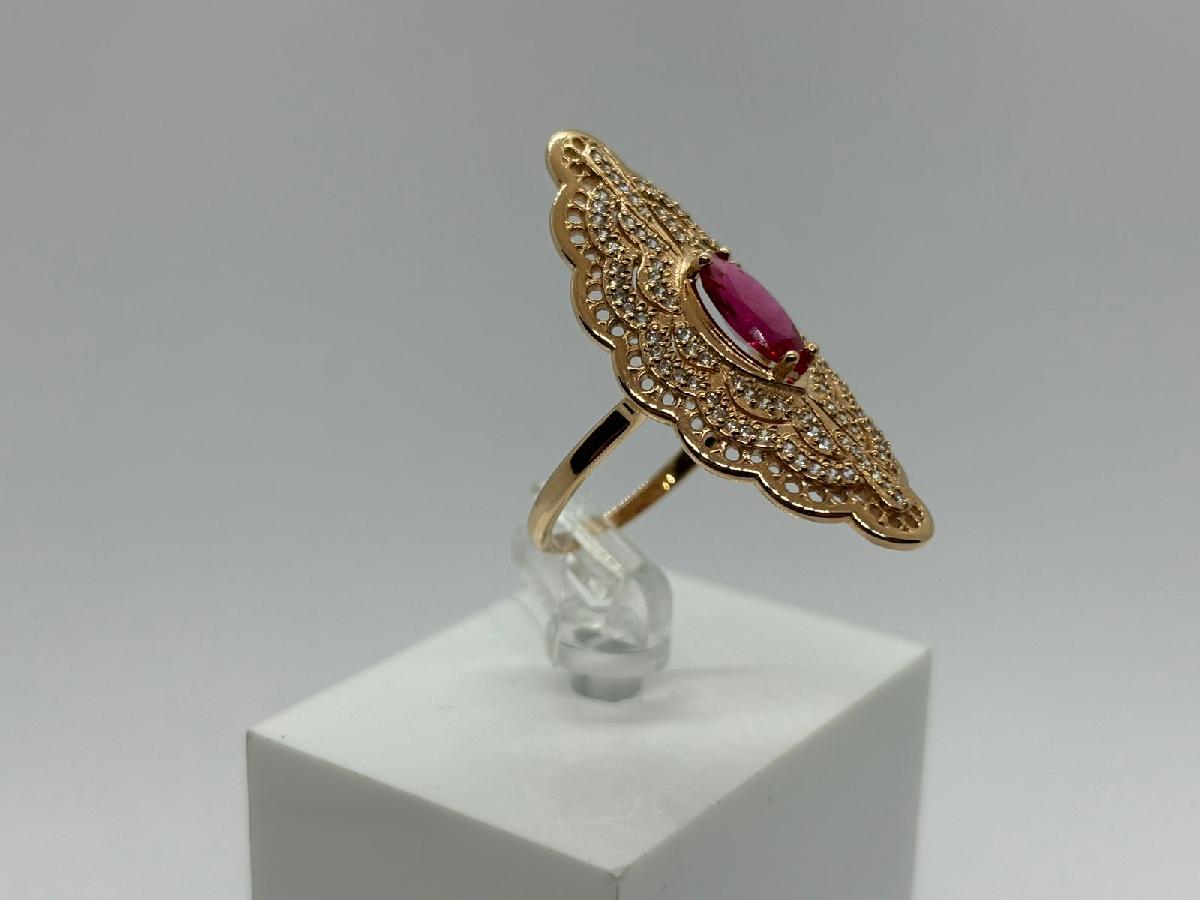 КОЛЬЦО С КАМНЯМИ (Au 585)