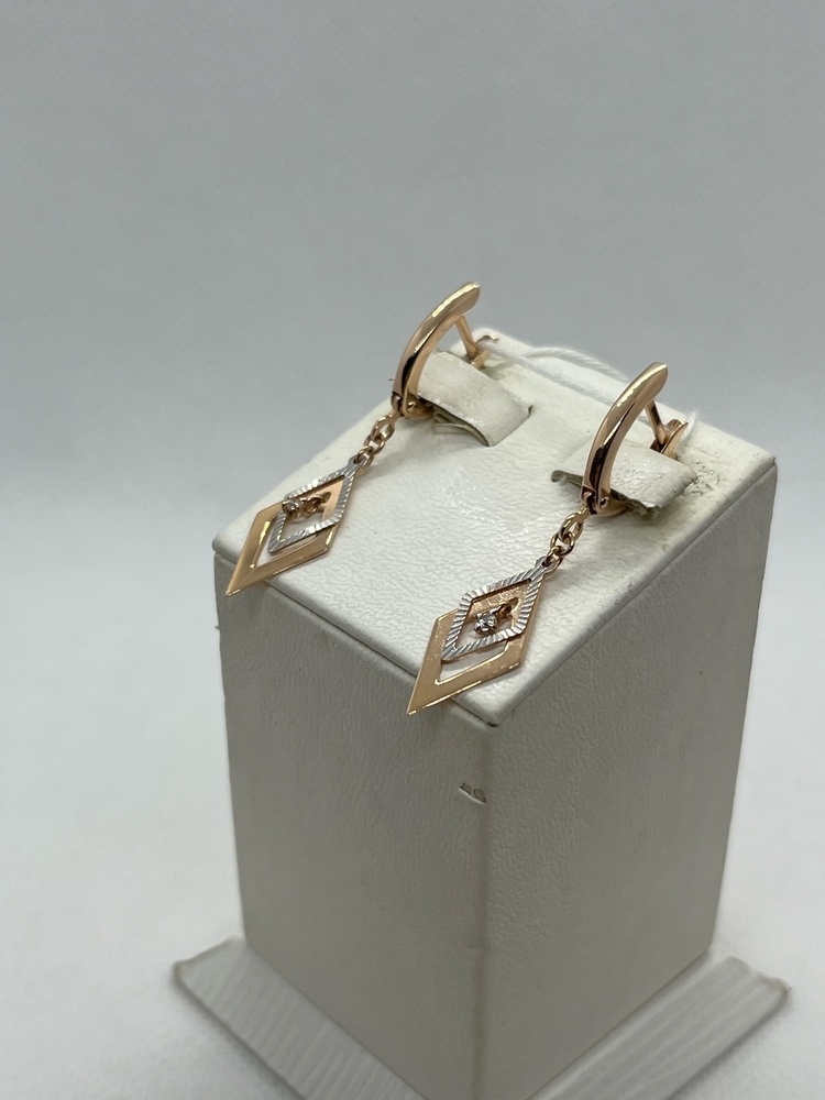 СКМ585 СЕРЬГИ С КАМНЕМ (Au 585) СКМ585 СЕРЬГИ С КАМНЕМ (Au 585)