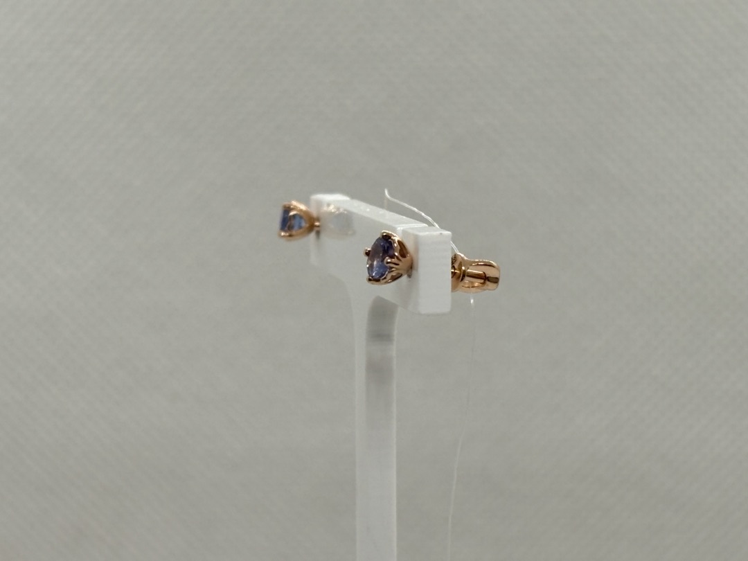 СЕРЬГИ ПУСЕТЫ с камнем (Au 585)