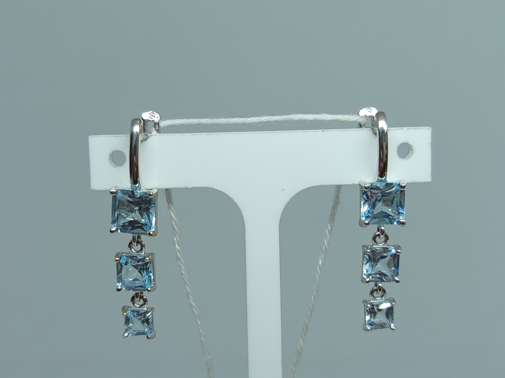 СКМИ585 СЕРЬГИ С КАМНЯМИ (Au 585)