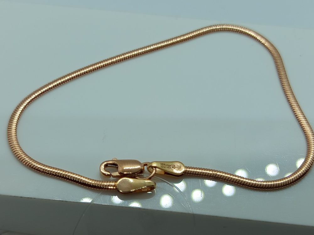 БРАСЛЕТ ПОЛНОВЕСНЫЙ Жгут(снейк) (Au 585)