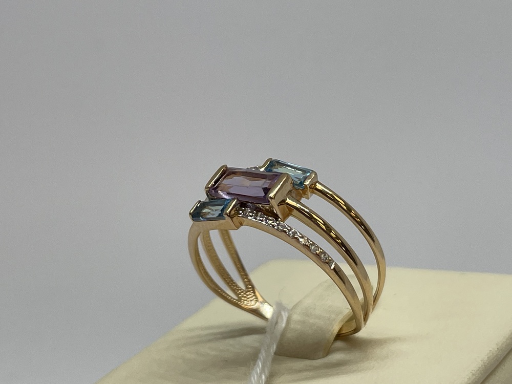 КОЛКМИ585 КОЛЬЦО С КАМНЯМИ (Au 585)