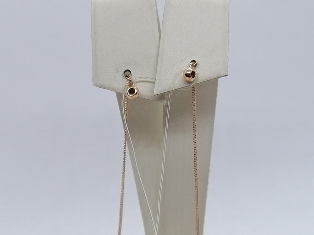 СЕРЬГИ ПРОДЕВКИ без камня (Au 585)