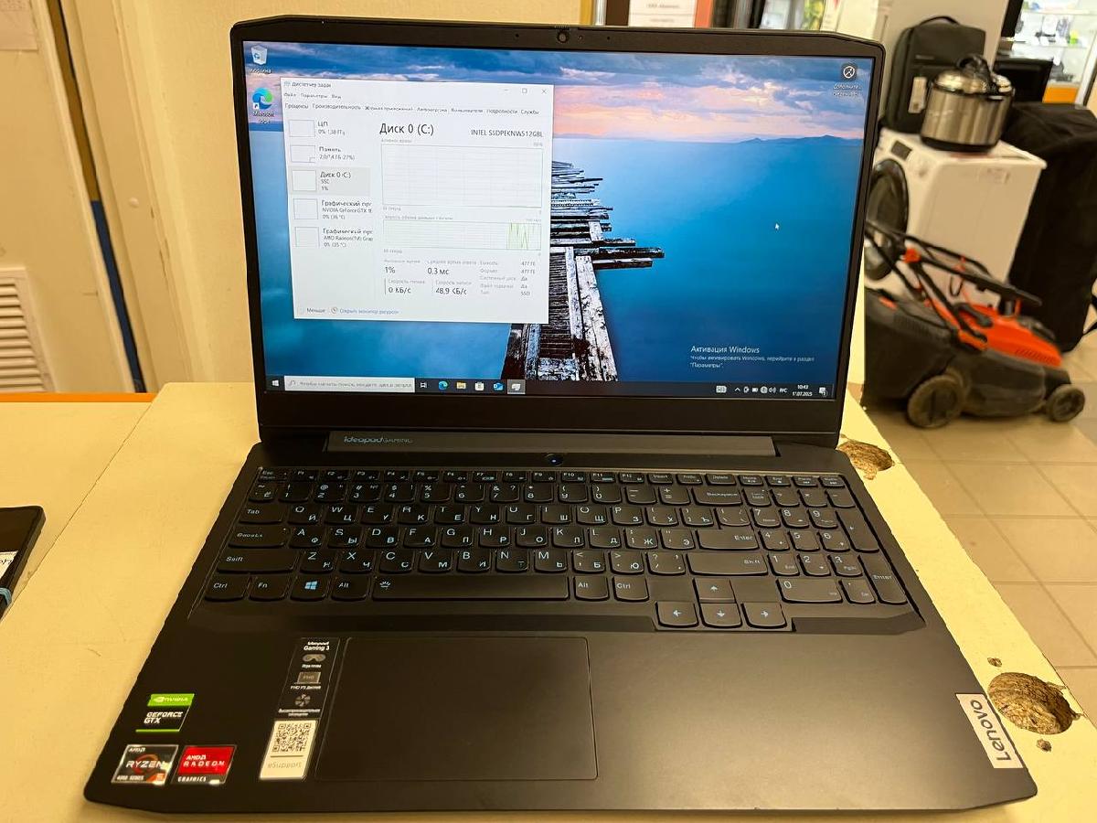 Ноутбук Lenovo IdeaPad Gaming 3 15ARH05; Ryzen 5 4600H, GeForce GTX 1650, 8 Гб, 512 GB, Нет