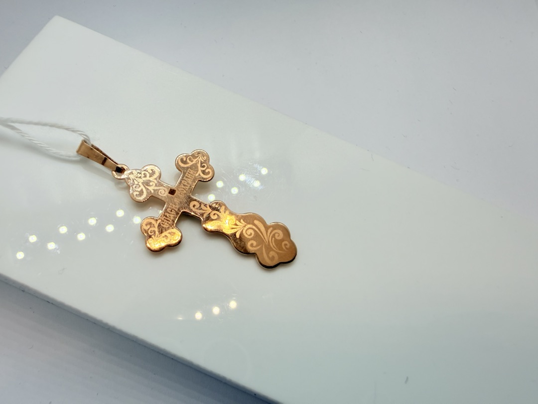 ПОДКБК585 ПОДВЕСКА КРЕСТ БЕЗ КАМНЯ (Au 585)