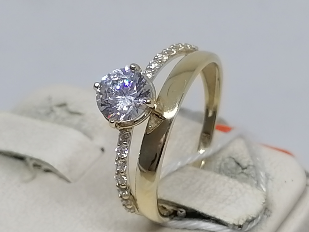 КОЛКМИ585 КОЛЬЦО С КАМНЯМИ (Au 585)
